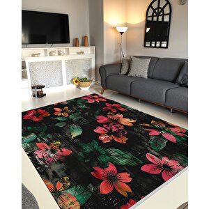 Salon Halısı, Makinede Yıkanabilir, Kolay Temizlenebilir, Toz Ve Tüy Tutmaz, Kaymaz, Evcil Hayvan Dostu, Pamuk Tabanlı Dokuma Taban