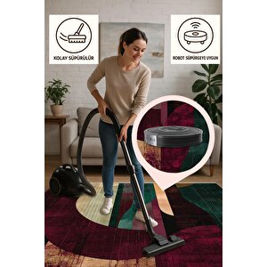 Salon Halısı, Makinede Yıkanabilir, Kolay Temizlenebilir, Toz Ve Tüy Tutmaz, Kaymaz, Evcil Hayvan Dostu, Pamuk Tabanlı Dokuma Taban