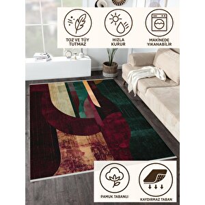 Salon Halısı, Makinede Yıkanabilir, Kolay Temizlenebilir, Toz Ve Tüy Tutmaz, Kaymaz, Evcil Hayvan Dostu