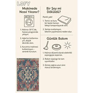 Salon Halısı, Pamuk Dokuma Taban – Makinede Yıkanabilir, Kolay Temizlenebilir, Toz Ve Tüy Tutmaz, Kaymaz, Evcil Hayvan Dostu
