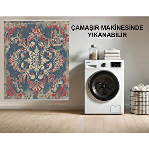Salon Halısı, Pamuk Dokuma Taban – Makinede Yıkanabilir, Kolay Temizlenebilir, Toz Ve Tüy Tutmaz, Kaymaz, Evcil Hayvan Dostu