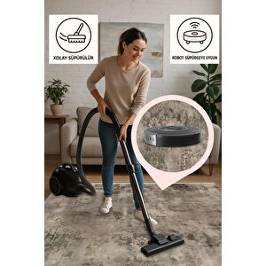 Kahverengi Halı – Krem – Eskitilmiş Görünümlü Tasarım, Makinede Yıkanabilir, Kolay Temizlenebilir, Toz Ve Tüy Tutmaz, Kaymaz, Evcil Hayvan Dostu