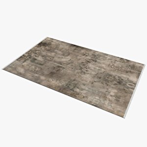 Kahverengi Halı – Krem – Eskitilmiş Görünümlü Tasarım, Makinede Yıkanabilir, Kolay Temizlenebilir, Toz Ve Tüy Tutmaz, Kaymaz, Evcil Hayvan Dostu