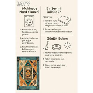 Oturma Odası Halısı, Makinede Yıkanabilir, Kolay Temizlenebilir, Toz Ve Tüy Tutmaz, Kaymaz, Evcil Hayvan Dostu 200x220 cm