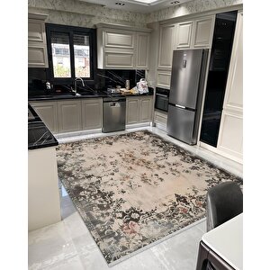 Pamuk Tabanlı Kaymaz Halı – Bej; Siyah; Kırmızı – Oriental Desen, Pamuk Dokuma Taban, Makinede Yıkanabilir, Kolay Temizlenebilir, Toz Ve Tüy Tutmaz, Kaymaz, Evcil Hayvan Dostu