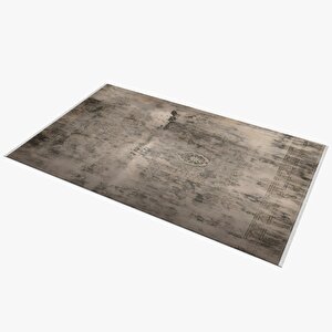160 X 230 Halı – Kahverengi; Krem – Eskitilmiş Görünümlü Tasarım, Makinede Yıkanabilir, Kolay Temizlenebilir, Toz Ve Tüy Tutmaz, Kaymaz, Evcil Hayvan Dostu