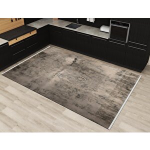 160 X 230 Halı – Kahverengi; Krem – Eskitilmiş Görünümlü Tasarım, Makinede Yıkanabilir, Kolay Temizlenebilir, Toz Ve Tüy Tutmaz, Kaymaz, Evcil Hayvan Dostu