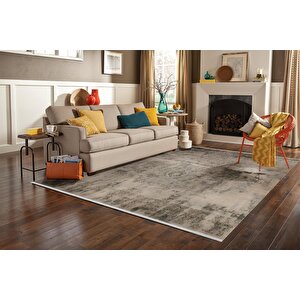 160 X 230 Halı – Kahverengi; Krem – Eskitilmiş Görünümlü Tasarım, Makinede Yıkanabilir, Kolay Temizlenebilir, Toz Ve Tüy Tutmaz, Kaymaz, Evcil Hayvan Dostu