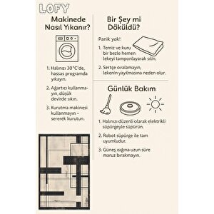 Salon Halısı, Pamuk Dokuma Taban – Makinede Yıkanabilir, Kolay Temizlenebilir, Toz Ve Tüy Tutmaz, Kaymaz, Evcil Hayvan Dostu