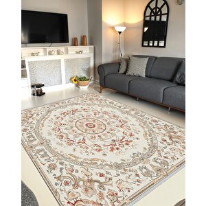 Oturma Odası Halısı, Makinede Yıkanabilir, Kolay Temizlenebilir, Toz Ve Tüy Tutmaz, Kaymaz, Evcil Hayvan Dostu 120x270 cm
