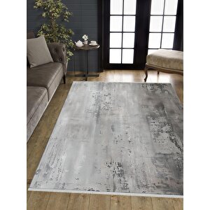 Pamuk Dokuma Taban Halı – Gri; Krem – Eskitilmiş Görünümlü Desen, Makinede Yıkanabilir, Kolay Temizlenebilir, Toz Ve Tüy Tutmaz, Kaymaz, Evcil Hayvan Dostu 80x80 cm