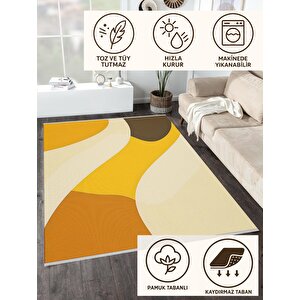 Oturma Odası Halısı, Makinede Yıkanabilir, Kolay Temizlenebilir, Toz Ve Tüy Tutmaz, Kaymaz, Evcil Hayvan Dostu