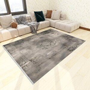 Nötr Renk Halı – Kahverengi; Krem – Eskitilmiş Görünümlü Tasarım, Makinede Yıkanabilir, Kolay Temizlenebilir, Toz Ve Tüy Tutmaz, Kaymaz, Evcil Hayvan Dostu