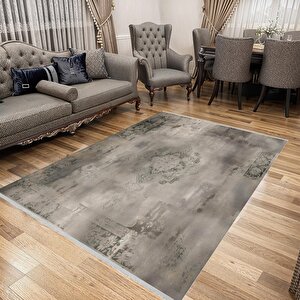 Nötr Renk Halı – Kahverengi; Krem – Eskitilmiş Görünümlü Tasarım, Makinede Yıkanabilir, Kolay Temizlenebilir, Toz Ve Tüy Tutmaz, Kaymaz, Evcil Hayvan Dostu