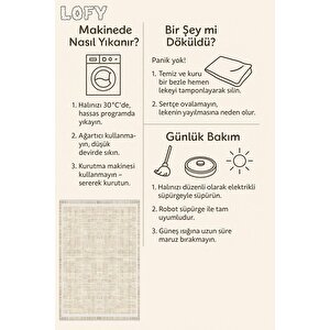 Salon Halısı, Makinede Yıkanabilir, Kolay Temizlenebilir, Toz Ve Tüy Tutmaz, Kaymaz, Evcil Hayvan Dostu 160x350 cm