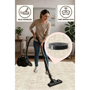 Salon Halısı, Makinede Yıkanabilir, Kolay Temizlenebilir, Toz Ve Tüy Tutmaz, Kaymaz, Evcil Hayvan Dostu