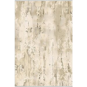Pamuk Dokuma Taban Halı – Krem; Bej – Eskitilmiş Görünümlü Soyut Desen, Makinede Yıkanabilir, Kolay Temizlenebilir, Toz Ve Tüy Tutmaz, Kaymaz, Evcil Hayvan Dostu 180x270 cm