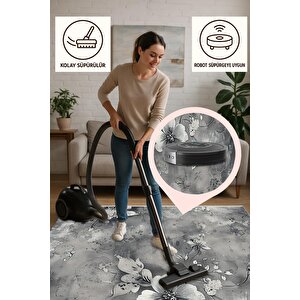 Salon Halısı, Pamuk Dokuma Taban – Makinede Yıkanabilir, Kolay Temizlenebilir, Toz Ve Tüy Tutmaz, Kaymaz, Evcil Hayvan Dostu
