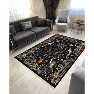 Salon Halısı, Makinede Yıkanabilir, Kolay Temizlenebilir, Toz Ve Tüy Tutmaz, Kaymaz, Evcil Hayvan Dostu, Pamuk Tabanlı Dokuma Taban