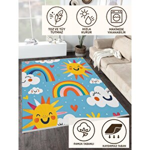 Oturma Odası Halısı, Makinede Yıkanabilir, Kolay Temizlenebilir, Toz Ve Tüy Tutmaz, Kaymaz, Evcil Hayvan Dostu