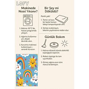 Oturma Odası Halısı, Makinede Yıkanabilir, Kolay Temizlenebilir, Toz Ve Tüy Tutmaz, Kaymaz, Evcil Hayvan Dostu