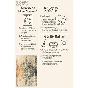 Salon Halısı, Pamuk Dokuma Taban – Makinede Yıkanabilir, Kolay Temizlenebilir, Toz Ve Tüy Tutmaz, Kaymaz, Evcil Hayvan Dostu