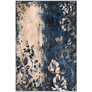 Pamuk Dokuma Taban Halı – Makinede Yıkanabilir, Kolay Temizlenebilir, Toz Ve Tüy Tutmaz, Kaymaz, Evcil Hayvan Dostu 150x150 cm