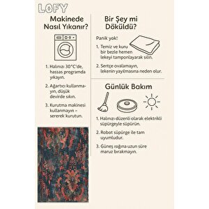 Salon Halısı, Makinede Yıkanabilir, Kolay Temizlenebilir, Toz Ve Tüy Tutmaz, Kaymaz, Evcil Hayvan Dostu, Pamuk Tabanlı Dokuma Taban