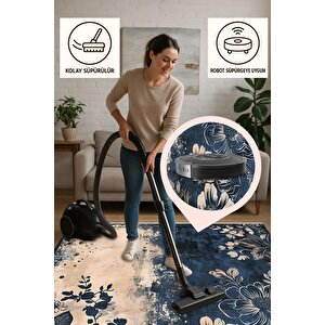 Pamuk Dokuma Taban Halı – Makinede Yıkanabilir, Kolay Temizlenebilir, Toz Ve Tüy Tutmaz, Kaymaz, Evcil Hayvan Dostu