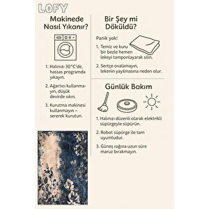 Pamuk Dokuma Taban Halı – Makinede Yıkanabilir, Kolay Temizlenebilir, Toz Ve Tüy Tutmaz, Kaymaz, Evcil Hayvan Dostu