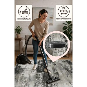 Salon Halısı, Pamuk Dokuma Taban – Makinede Yıkanabilir, Kolay Temizlenebilir, Toz Ve Tüy Tutmaz, Kaymaz, Evcil Hayvan Dostu