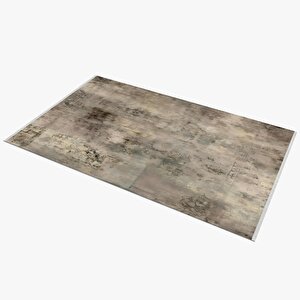 Salon Halısı – Kahverengi; Krem – Eskitilmiş Görünümlü Tasarım, Makinede Yıkanabilir, Kolay Temizlenebilir, Toz Ve Tüy Tutmaz, Kaymaz, Evcil Hayvan Dostu