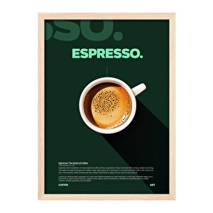 Espresso Kahve Tablosu – Yoğun Ve Koyu Kahve Temalı Ahşap Duvar Dekoru