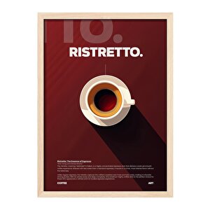 Ristretto Kahve Tablosu – Yoğun Espresso Temalı Modern Ahşap Duvar Dekoru