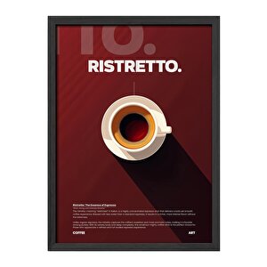 Ristretto Kahve Tablosu – Yoğun Espresso Temalı Modern Ahşap Duvar Dekoru