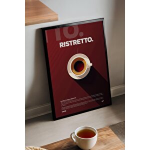 Ristretto Kahve Tablosu – Yoğun Espresso Temalı Modern Ahşap Duvar Dekoru