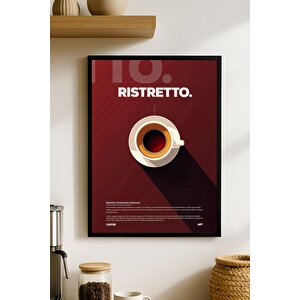 Ristretto Kahve Tablosu – Yoğun Espresso Temalı Modern Ahşap Duvar Dekoru
