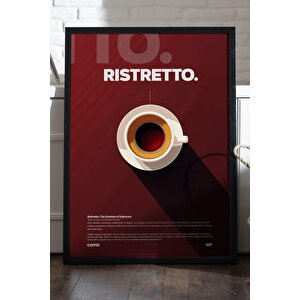 Ristretto Kahve Tablosu – Yoğun Espresso Temalı Modern Ahşap Duvar Dekoru