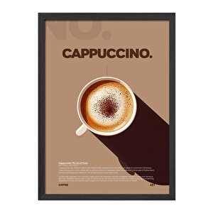 Cappuccino Kahve Tablosu – Köpüklü Sunumlu Modern Ahşap Duvar Dekoru