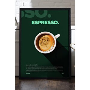 Espresso Kahve Tablosu – Yoğun Ve Koyu Kahve Temalı Ahşap Duvar Dekoru