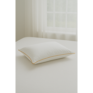 Formeya Gold Rengi Biyeli Nanojel Yastık 1100 Gram 50x70 Cm 1 Adet, Lüks Otel Yastığı