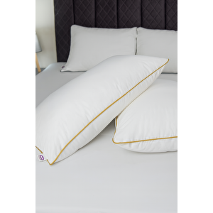 Formeya Gold Rengi Biyeli Nanojel Yastık 1100 Gram 50x70 Cm 1 Adet, Lüks Otel Yastığı