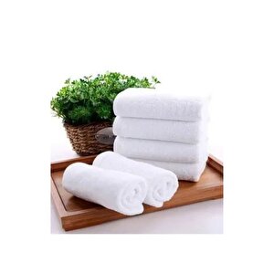 6 Adet Otel Havlusu Beyaz 50x85 Cm 200 Gram Bukle - Armür El Yüz Havlusu