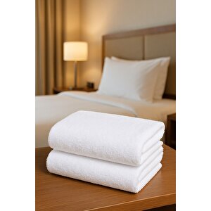 8 Adet Otel Havlusu Beyaz 50x85 Cm 200 Gram Bukle - Armür El Yüz Havlusu
