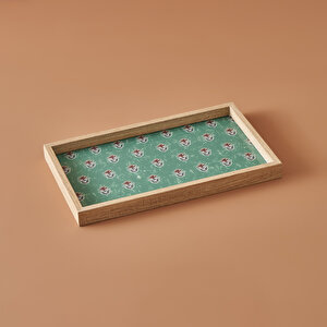 Indian Cam Tepsi Yeşil (22x37 Cm)