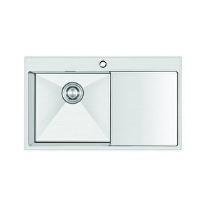 Crauf 86 Cm X 51 Cm Via Lattea El Yapımı Sağ Damlalıklı 304 Paslanmaz Çelik Eviye Inox