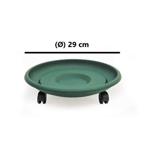 So-tt02 Tekerlekli Saksı Tabağı No 2 Yeşil 3 Adet