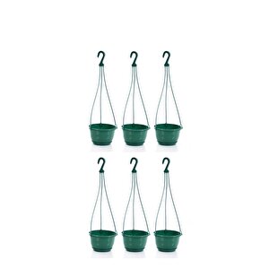 So-sm01 Safir Makrome Askılı Balkon Saksı 1,7 Lt Yeşil 6 Adet