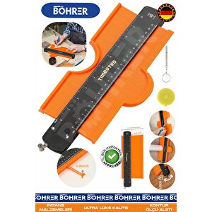 25cm Şablon Ölçer Aleti, Kilitli Cetvel Süper Çoğaltıcı - Ölçüm Aletleri Şekil Çoğaltıcı Ağaç-mermer-seramik İşleme İnşaat Aletleri Aparatı