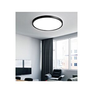 30x30 Büyük Boy Led Avize Tavana Sıfır 6500k Buz Beyazı Işık Panel Aydınlatma Siyah Metal Kasa